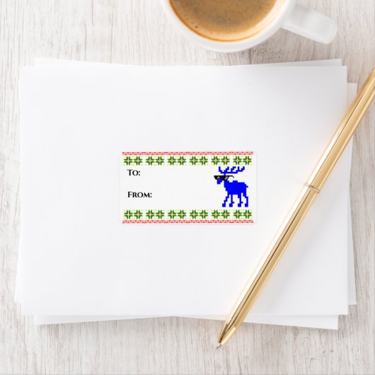 Oogzweet (hiermee omgaan) rendierlabel etiket (Insitu)