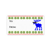 Oogzweet (hiermee omgaan) rendierlabel etiket (Voorkant)