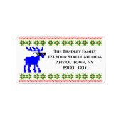 Oogzweet (hiermee omgaan) rendierlabel etiket (Voorkant)