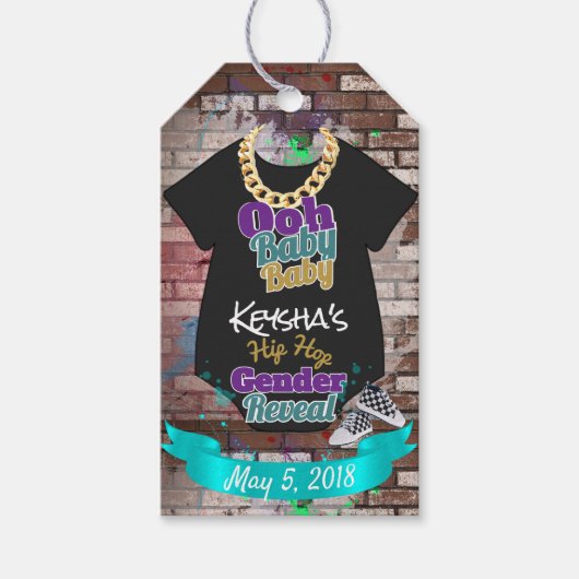 OOH Baby Baby-Hip Hop Geslacht Onthullen Favoriete Cadeaulabel (Voorkant)