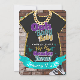 Ooh Baby Baby|Paarse en Blauwgroen Hip Hop Gender  Kaart