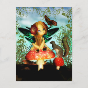 Ooh Butterfly - Cute Little Fairy Post Card Briefkaart