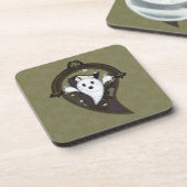 Ooh de Ghost Square Coaster Onderzetter (Linkerzijde)