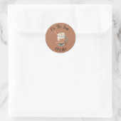 Ooh De Joys Van Koffie Ronde Sticker (Tas)