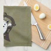 Ooh de spookhanddoek theedoek (Quarter Fold)