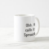 Ooh Dit Roept Om Een Spreadsheet, Excel Verslaafde Koffiemok (Voorkant rechts)