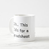 Ooh, dit vraagt om een spreadsheet, Excel-held  Koffiemok (Voorkant links)