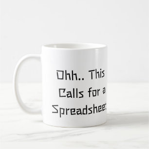 Ooh, dit vraagt om een spreadsheet, Excel-held Koffiemok