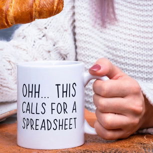 Ooh dit vraagt om een Spreadsheet Koffiemok