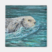 Ooh Goody Lunchtime Zee Otter Painting Magneet (Voorkant)