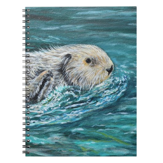 Ooh Goody Lunchtime Zee Otter Painting Notitieboek (Voorkant)