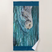 Ooh Goody Lunchtime Zee Otter Painting Strandlaken (Voorkant)