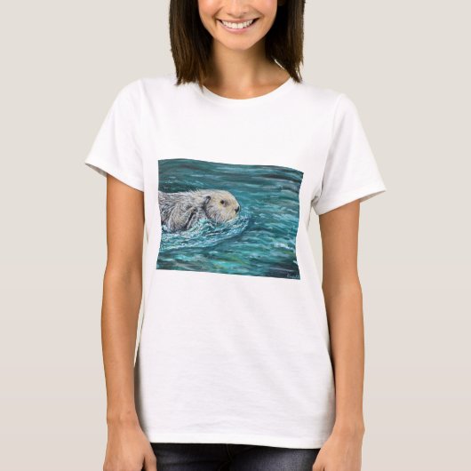 Ooh Goody Lunchtime Zee Otter Painting T-shirt (Voorkant)