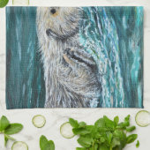 Ooh Goody Lunchtime Zee Otter Painting Theedoek (Gevouwen)