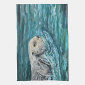 Ooh Goody Lunchtime Zee Otter Painting Theedoek (Verticaal)