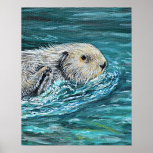 Ooh Goody Lunchtime Zeeotter Schilderij Poster
