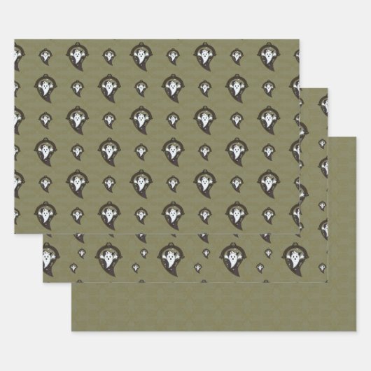 Ooh het spook inpakpapier set vel (Set)