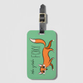 Ooh Ja Foxy Cute Fox Slogan Bagagelabel (Voorkant (verticaal))