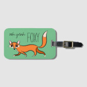 Ooh Ja Foxy Cute Fox Slogan Bagagelabel (Voorkant (horizontaal))