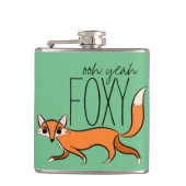 Ooh Ja Foxy Cute Fox Slogan Heupfles (Voorkant)