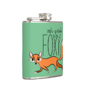 Ooh Ja Foxy Cute Fox Slogan Heupfles (Rechts)