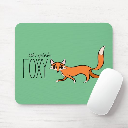 Ooh Ja Foxy Cute Fox Slogan Muismat (Met muis)