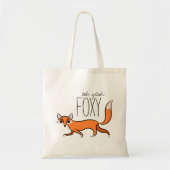 Ooh Ja Foxy Cute Fox Slogan Tote Bag (Voorkant)