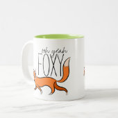 Ooh Ja Foxy Tweekleurige Koffiemok (Voorkant links)