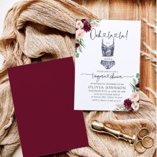 Ooh la Bra Lingerie Bridal Shower Uitnodiging