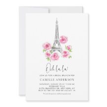 Ooh la Eiffel Tower Pink Floral Bridal Brunch