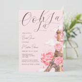 Ooh La La Eiffeltoren Paris Bruidsmeisjesfeest Kaart (Staand voorkant)