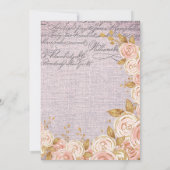 Ooh La La French Floral Paris Cafe Party Kaart (Achterkant)