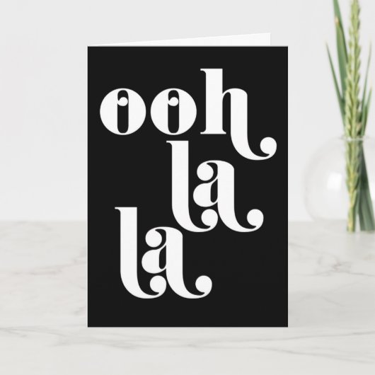 OOH LA LA **HOE HOU IK VAN JE** KAART (Voorkant)