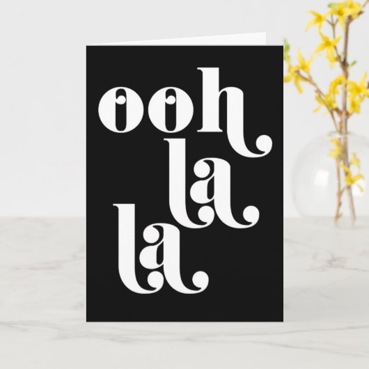 OOH LA LA **HOE HOU IK VAN JE** KAART (Gele Bloem)