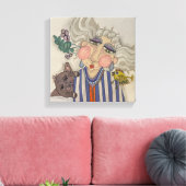 "Ooh la la la" grillige portret canvas Print (Insitu (Woonkamer))