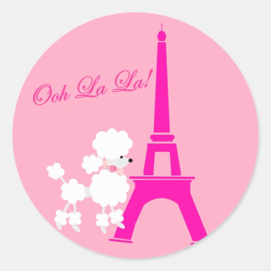 Ooh La La La La! & Ronde Sticker (Voorkant)