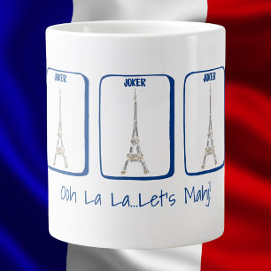 Ooh La La...Laten we Mahj! Paris Eiffeltoren Mahjo Grote Koffiekop