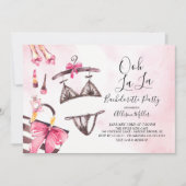 Ooh La La Lingerie Bachelorette Party Uitnodiging (Voorkant)