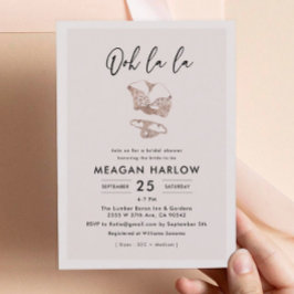 Ooh La La Lingerie Vrijgezellenfeest Shower Kaart