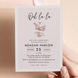 Ooh La La Lingerie Vrijgezellenfeest Shower Kaart