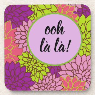 Ooh-la la/ Monogram Bloem Motief Onderzetter Set