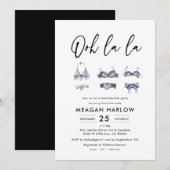 Ooh La La Ondergoed Bruidsmeisjes Borrel Kaart (Voorkant / Achterkant)