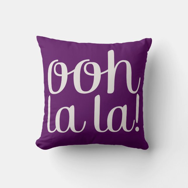 Ooh La La Paars Kussen (Voorkant)