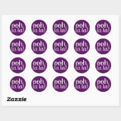Ooh La La Paars Ronde Sticker (Vel)