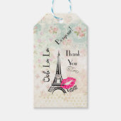 Ooh La La Paris Eiffel Tower Dank u Cadeaulabel (Voorkant)