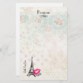 Ooh La La Paris Eiffel Tower on  Pattern Briefpapier (Voorkant / Achterkant)