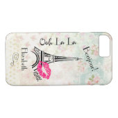 Ooh La La Paris Eiffel Tower on  Pattern Case-Mate iPhone Case (Achterkant (Horizontaal))