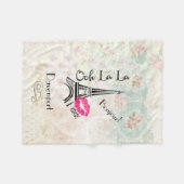 Ooh La La Paris Eiffel Tower on  Pattern Fleece Deken (Voorkant (Horizontaal))