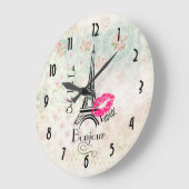Ooh La La Paris Eiffel Tower on  Pattern Grote Klok (Hoek)