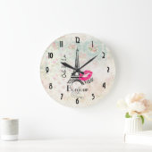 Ooh La La Paris Eiffel Tower on  Pattern Grote Klok (Huis)